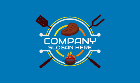 Black Spatula Steak Bbq Logo