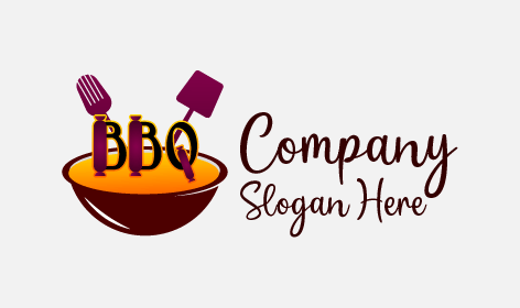 Purple Bbq Wordmark Logo