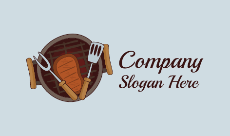 Logotipo De Churrasco De Bife Redondo