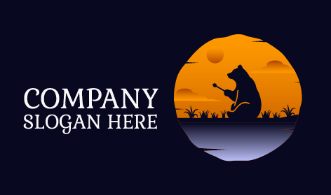 Blue Bear Playing Logo