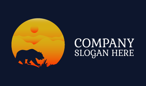 Furiously Walking Bear Logo