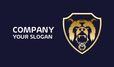 Golden Angry Bear Logo