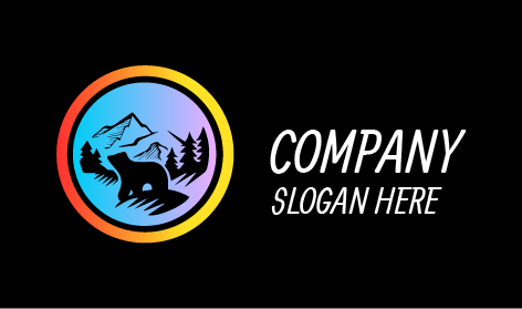 Logo Beruang Petualangan Gunung