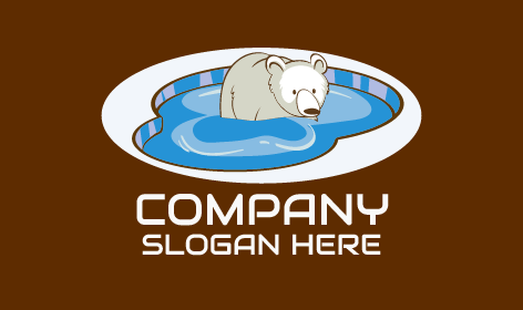 Polar Bear Bathing Logo