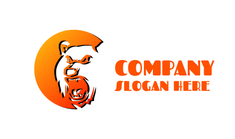 Logo De L'ours Rugissant Et Tonitruant