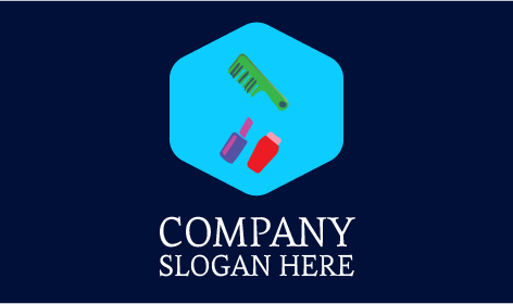 Blue Hexagon Beauty Parlour Logo