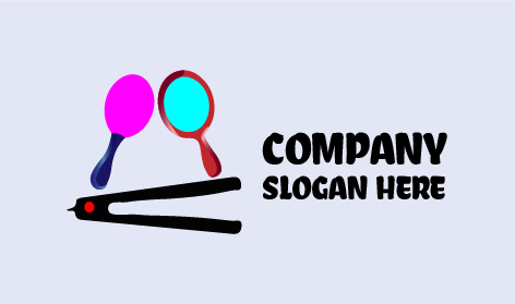 Alisador De Cabelo Logotipo De Salão De Beleza