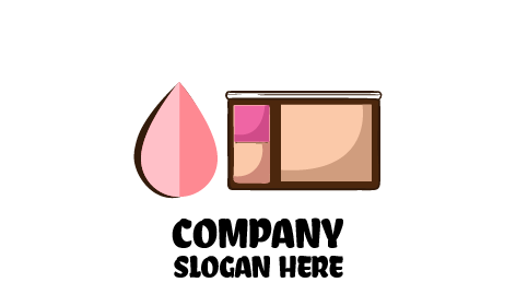 Logotipo De Salão De Beleza De Maquiagem Puff