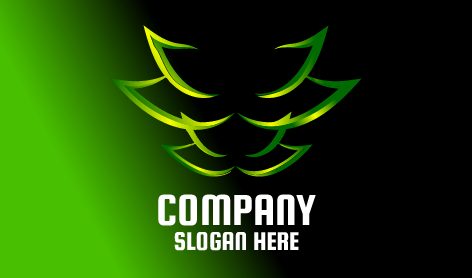 Logo Kecantikan Hijau Abstrak