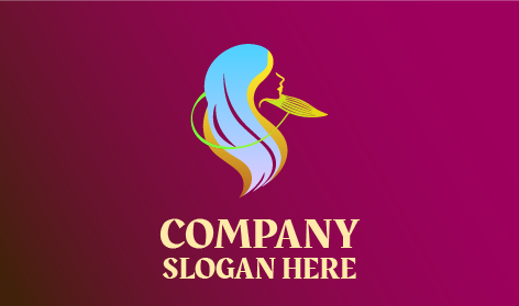 Logótipo De Penteado Inspirado Na Beleza