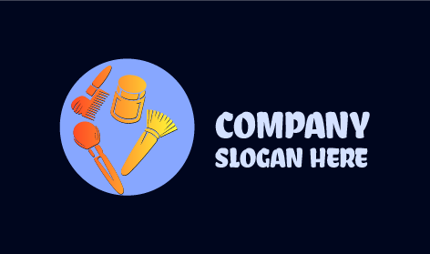 Logotipo Do Pincel De Maquilhagem De Beleza