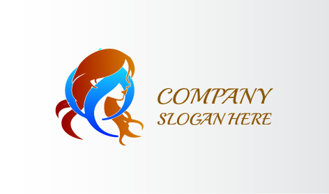 Logótipo De Beleza De Cabelo Castanho