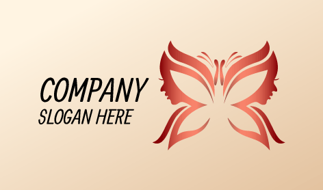 Logo Di Bellezza Delicata Farfalla