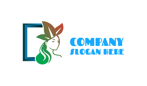 Logótipo De Beleza De Penteado Floral