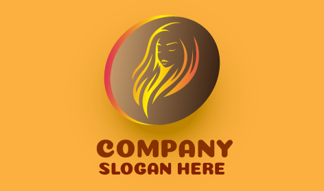 Logotipo De Beleza De Cabelo Esvoaçante