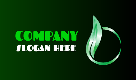 Logo De Cercle De Beauté Vert Brillant