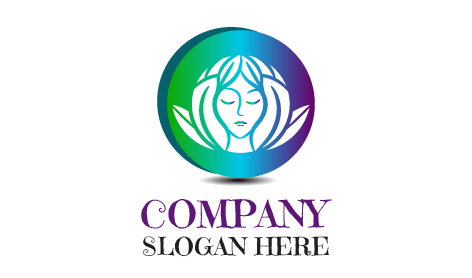 Logotipo De Beleza De Mulher Dormindo