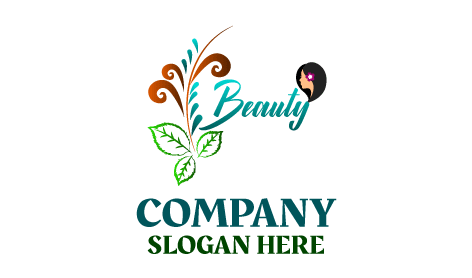 Vibrant Skyblue Beauty Wordmark Logo