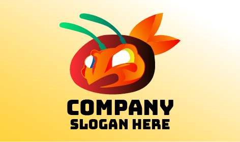 Annoyed Orange Bee Logo