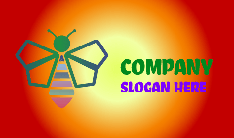 Colorful Honey Bee Logo