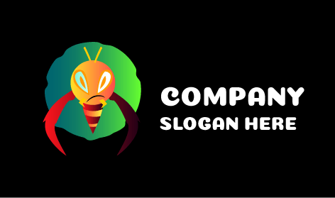 Fierce Red Bumble Bee Logo