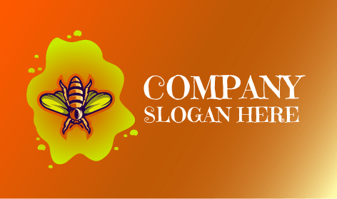 Flashy Gold Honey Bee Logo