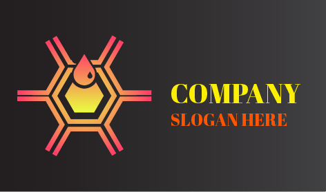 Glossy Honeycomb Bee Logo