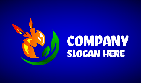 Leafy Orange Bee Logo