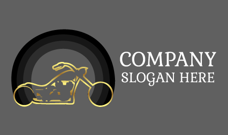 Logotipo Clássico De Bicicleta Dourada