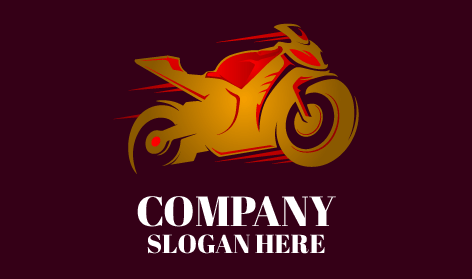 Gold Sports Bike Logo