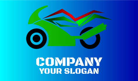 Yeşil Çizgili Bisiklet Logosu