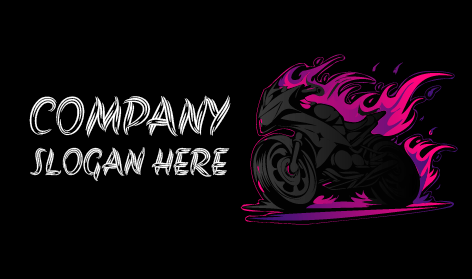 Logotipo Da Bicicleta De Fogo Roxo