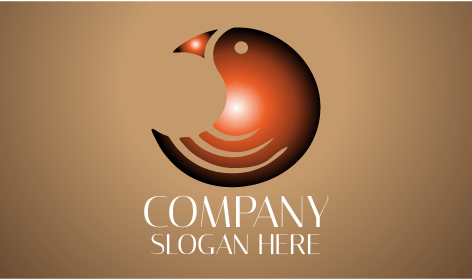 Logo Oiseau Hibou Abstrait Créatif