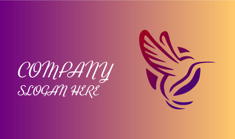 Enchanting Purple Hummingbird Logo