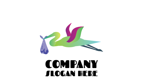 Logo Burung Bangau Terbang