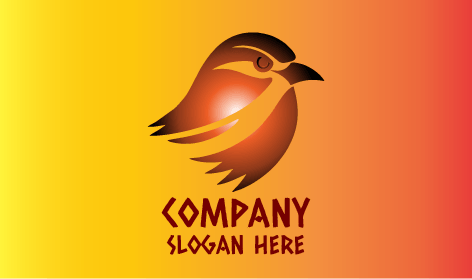 Logo D'oiseau Moineau Fumant
