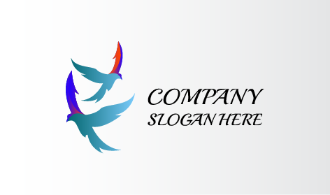 Logo Burung Terbang Bergradasi