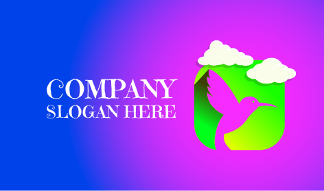 Green Paper Origami Bird Logo