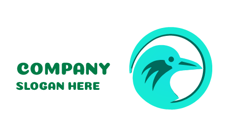 Logo Burung Merpati Biru Langit