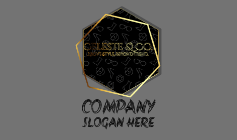 Black Hexagonal Boutique Logo