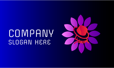Logótipo Da Boutique De Flores Violetas Florescendo