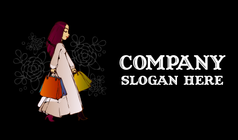 Logotipo De Compras De Boutique Feminina Feliz