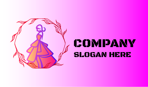 Logotipo De Boutique De Vestido De Tule Com Babados