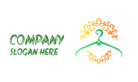 Logo Elegante Della Boutique Con Gruccia Verde