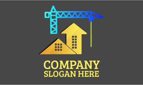 Blue Tower Crane Builders Logo