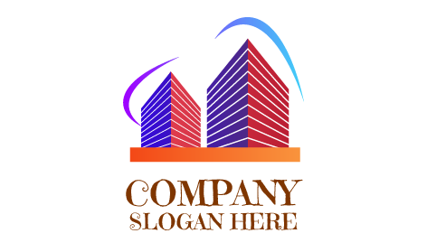 Logo Für Bauunternehmen Für Mehrstöckige Gebäudekomplexe