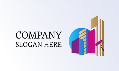 Pink Paint Brush Builders Logo