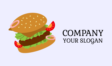 Logo Dell'hamburger Con Panino Marrone