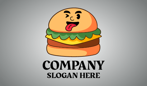 Logo Kartun Burger Cepat Saji