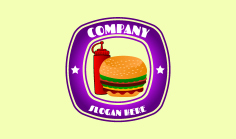 Logotipo De Comida De Hamburguesa Saludable